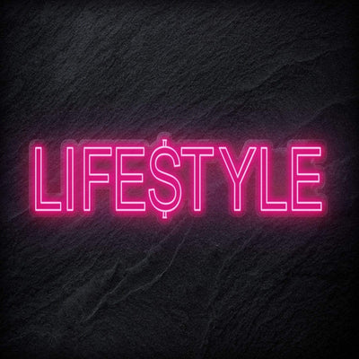 "Lifestyle" Neon Sign Schriftzug - NEONEVERGLOW