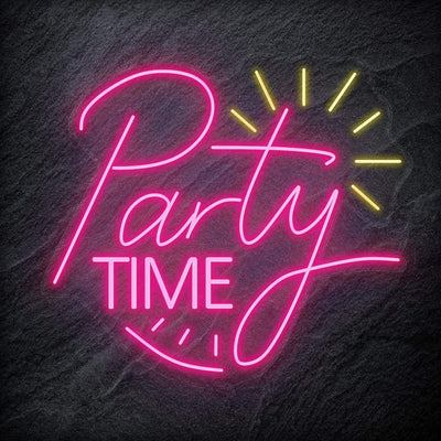"Party Time" Neonschild Sign Schriftzug - NEONEVERGLOW