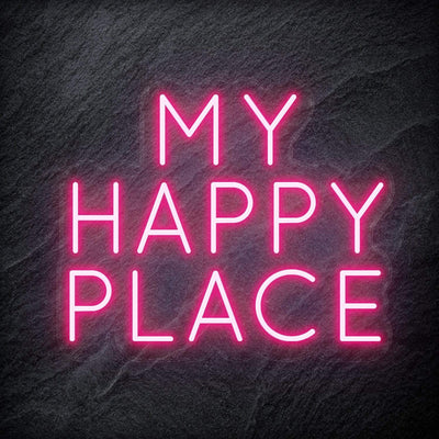 "My Happy Place" Neon Schriftzug - NEONEVERGLOW