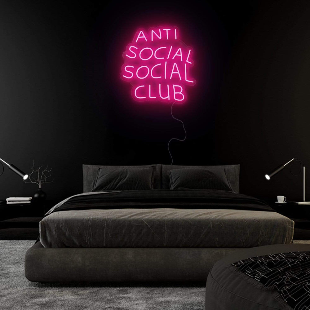 "Anti Social Club" Neon Sign Schriftzug - NEONEVERGLOW