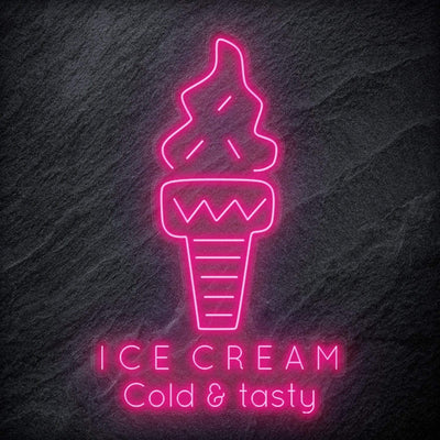 "Ice Cream Cold & tasty" Neonschild - NEONEVERGLOW