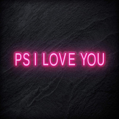 "PS I Love You" Neon Schriftzug - NEONEVERGLOW