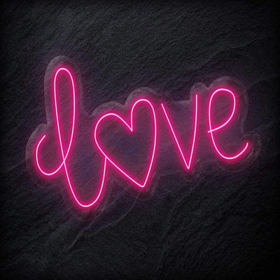 " Love Herz" Neon Schriftzug - NEONEVERGLOW