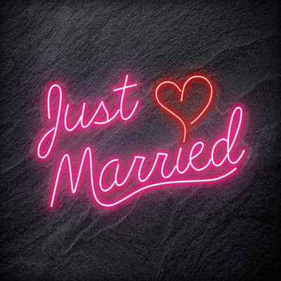 "Just Married" Neon Schriftzug - NEONEVERGLOW