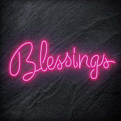 "Blessings" Neon Sign Schriftzug - NEONEVERGLOW