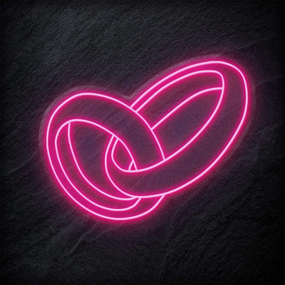 "Ringe Hochzeit" Neon Schild - NEONEVERGLOW