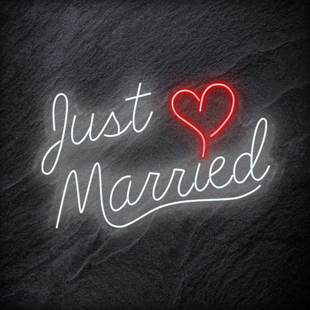 "Just Married" Neon Schriftzug - NEONEVERGLOW