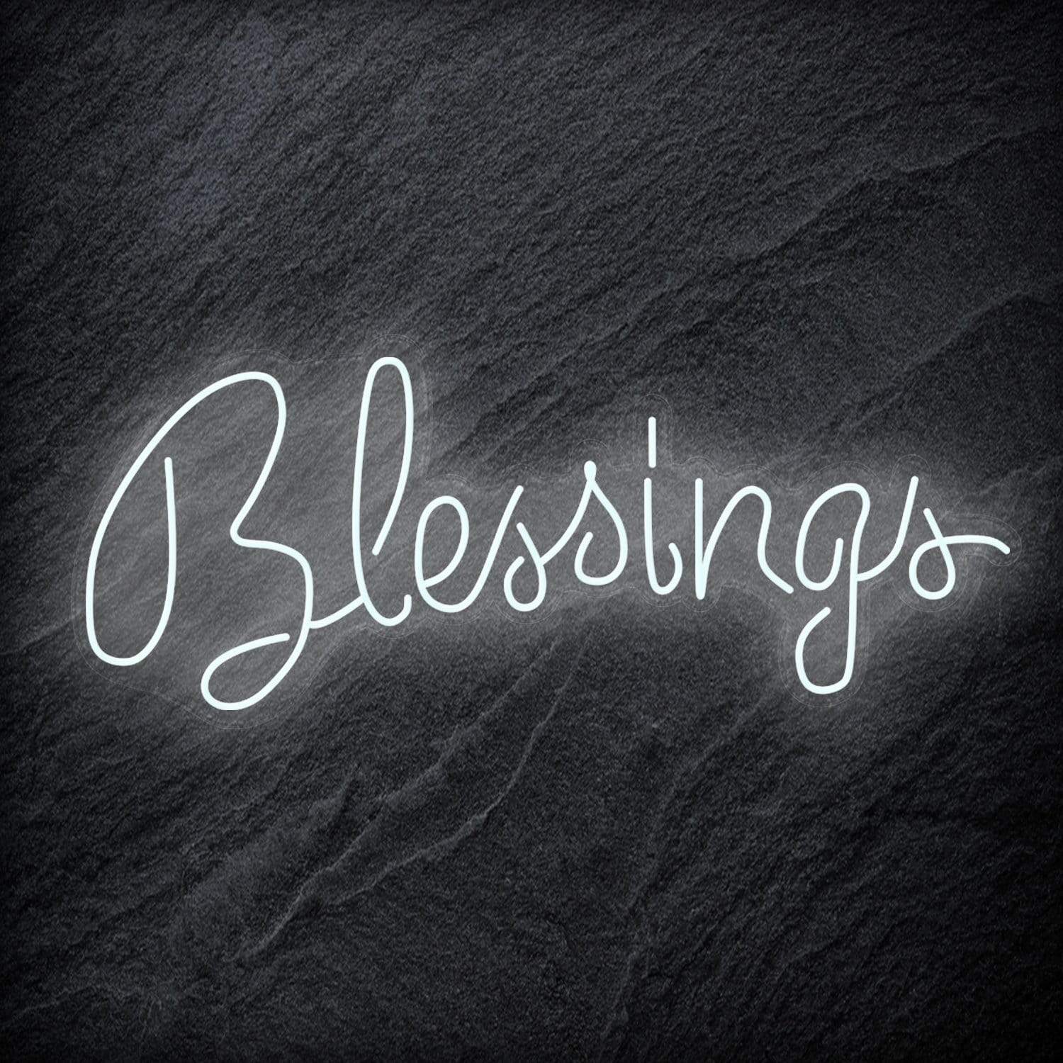 "Blessings" LED Neon Sign Schriftzug - NEONEVERGLOW
