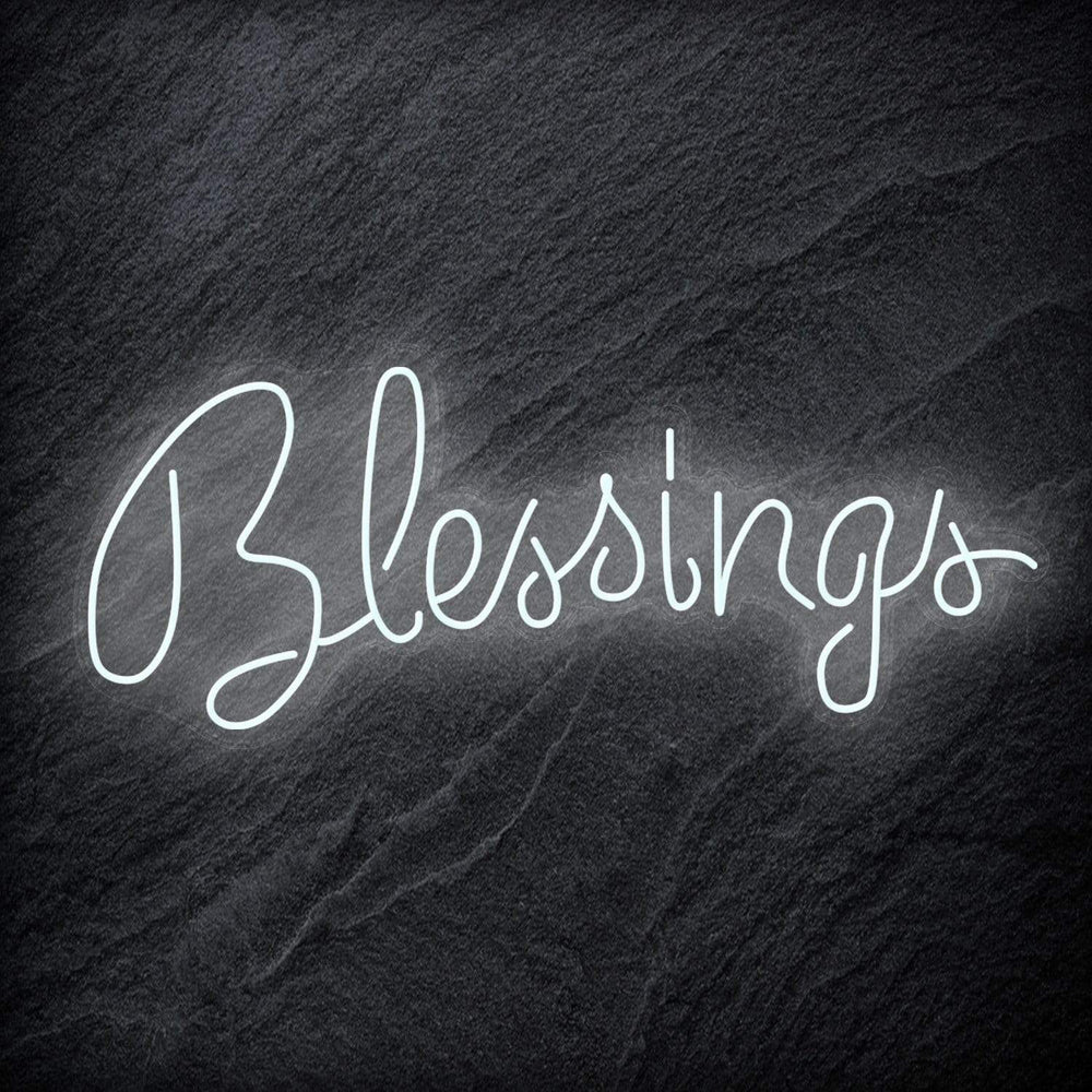 "Blessings" Neon Sign Schriftzug - NEONEVERGLOW