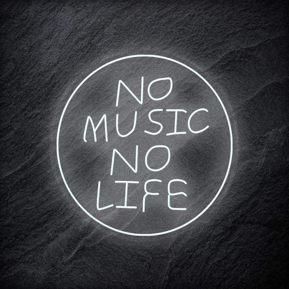 "No Music No Life" Neon Schriftzug Sign - NEONEVERGLOW