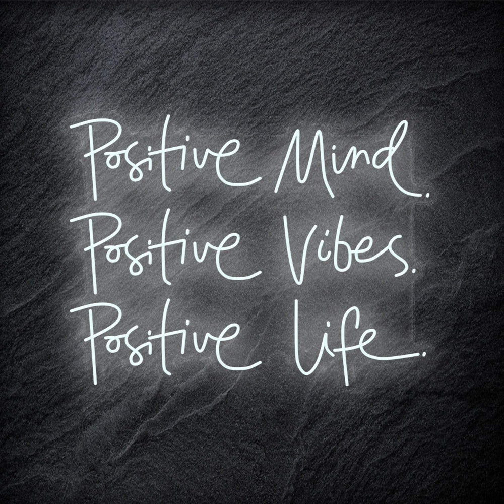 "Positive Mind Posiitve Vibes" Neon Schriftzug - NEONEVERGLOW