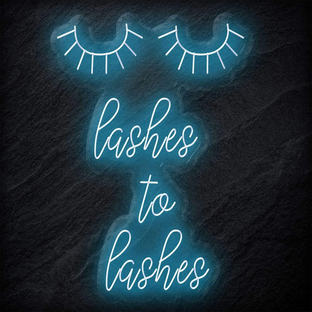 "Lashes to Lashes" Neonschild Sign - NEONEVERGLOW