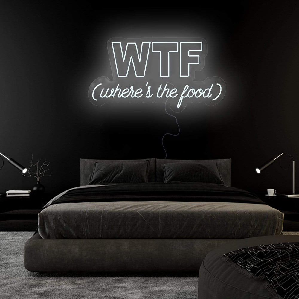 "WTF Where Is The Food" Neonschild Sign Schriftzug - NEONEVERGLOW