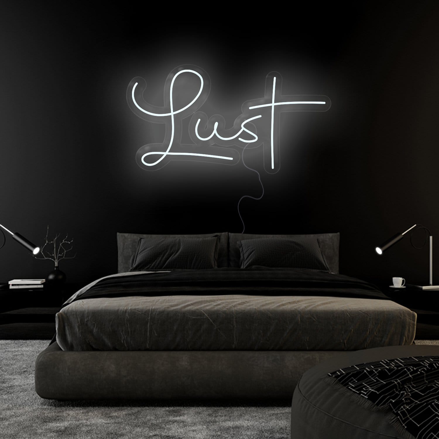 "Lust" LED Neonschild Sign Schriftzug - NEONEVERGLOW