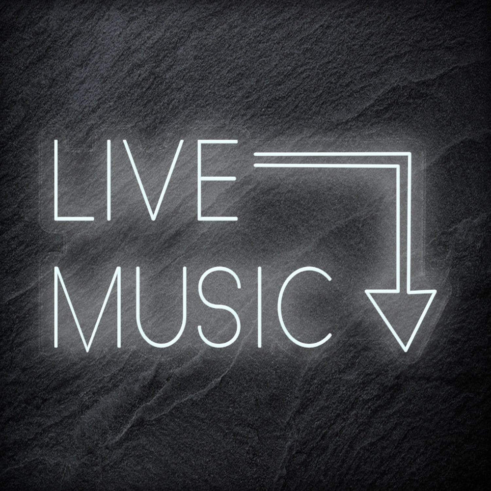 "Live Music" Neonschild Sign Schriftzug - NEONEVERGLOW