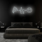 "Pizza Party Smile" LED Neonschild Sign Schriftzug - NEONEVERGLOW