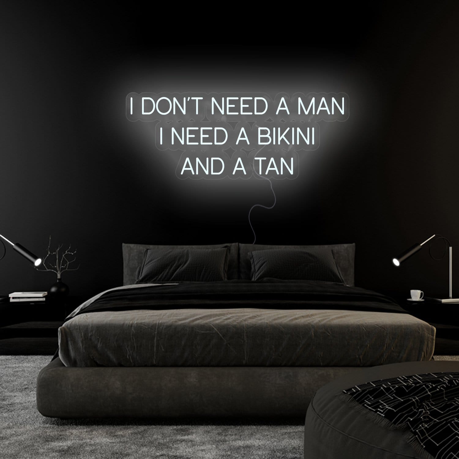 "I Don´t Need a Man" LED Neonschild Sign Schriftzug - NEONEVERGLOW