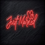 "Just Married" LED Neonschild - NEONEVERGLOW