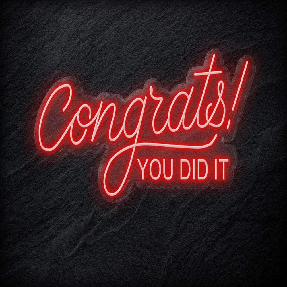 "Congrats" Neon Schriftzug - NEONEVERGLOW