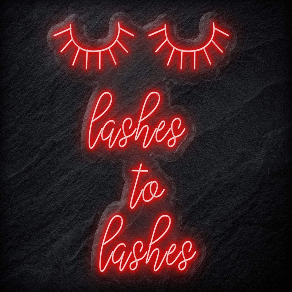 "Lashes to Lashes" Neonschild Sign - NEONEVERGLOW