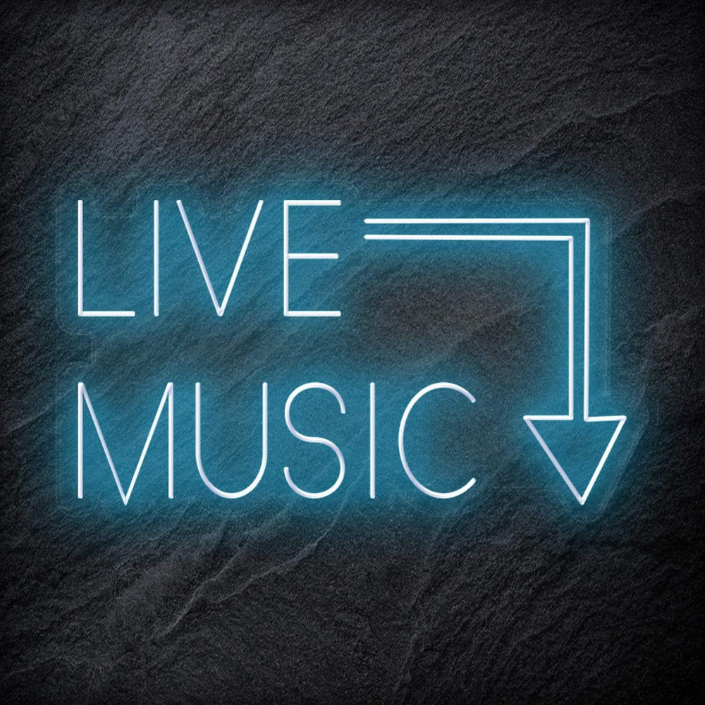 "Live Music" Neonschild Sign Schriftzug - NEONEVERGLOW