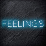 "Feelings"LED  Neon Schriftzug Sign - NEONEVERGLOW