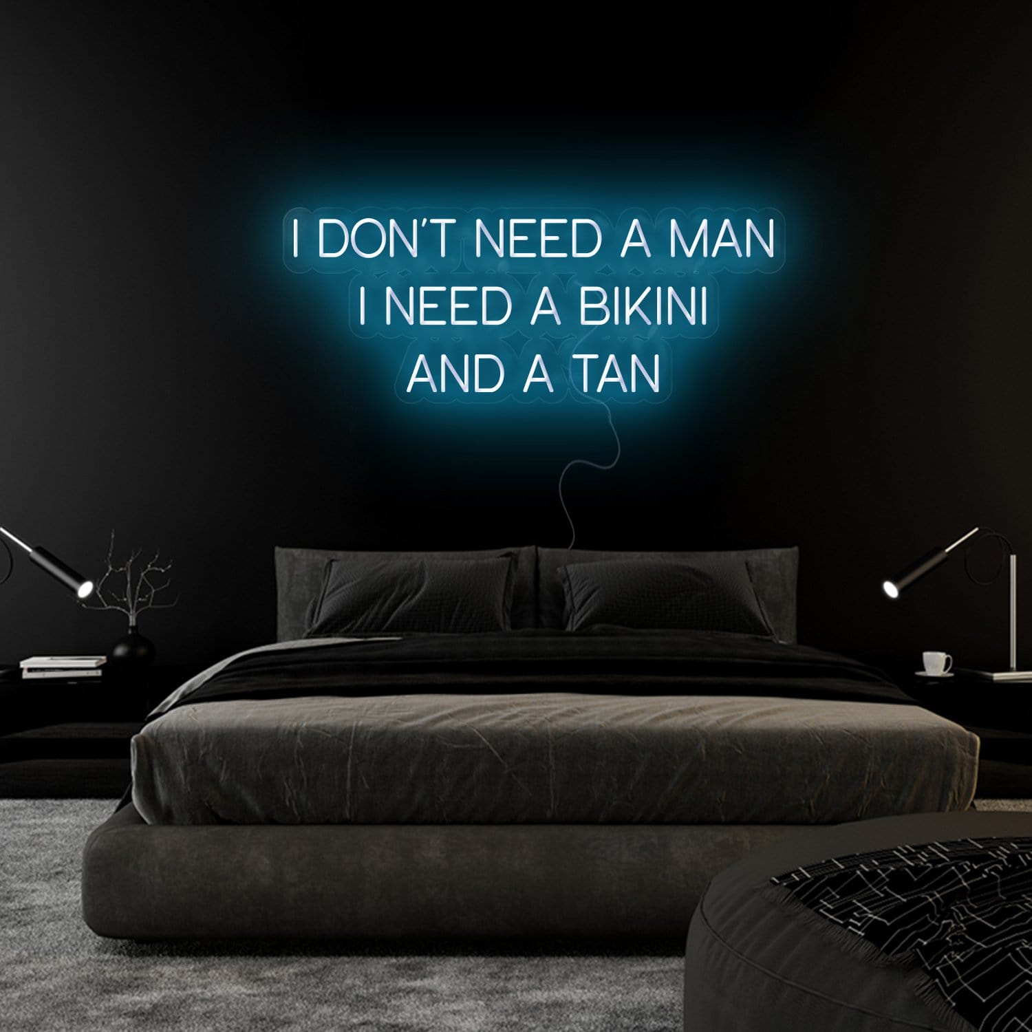 "I Don´t Need a Man" LED Neonschild Sign Schriftzug - NEONEVERGLOW
