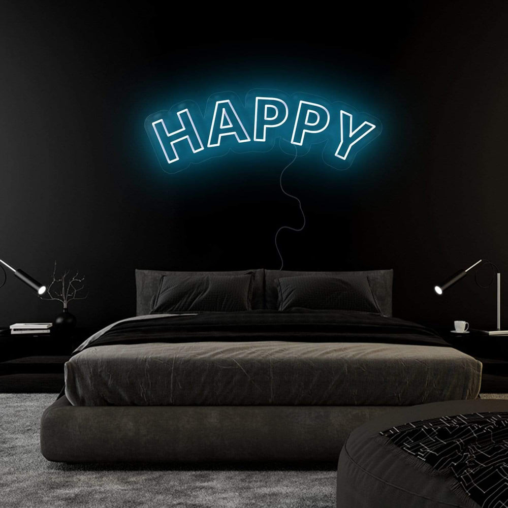 "Happy" Neonschild Sign Schriftzug - NEONEVERGLOW