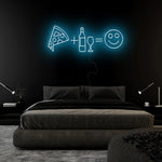 "Pizza Party Smile" LED Neonschild Sign Schriftzug - NEONEVERGLOW