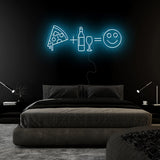 "Pizza Party Smile" LED Neonschild Sign Schriftzug - NEONEVERGLOW