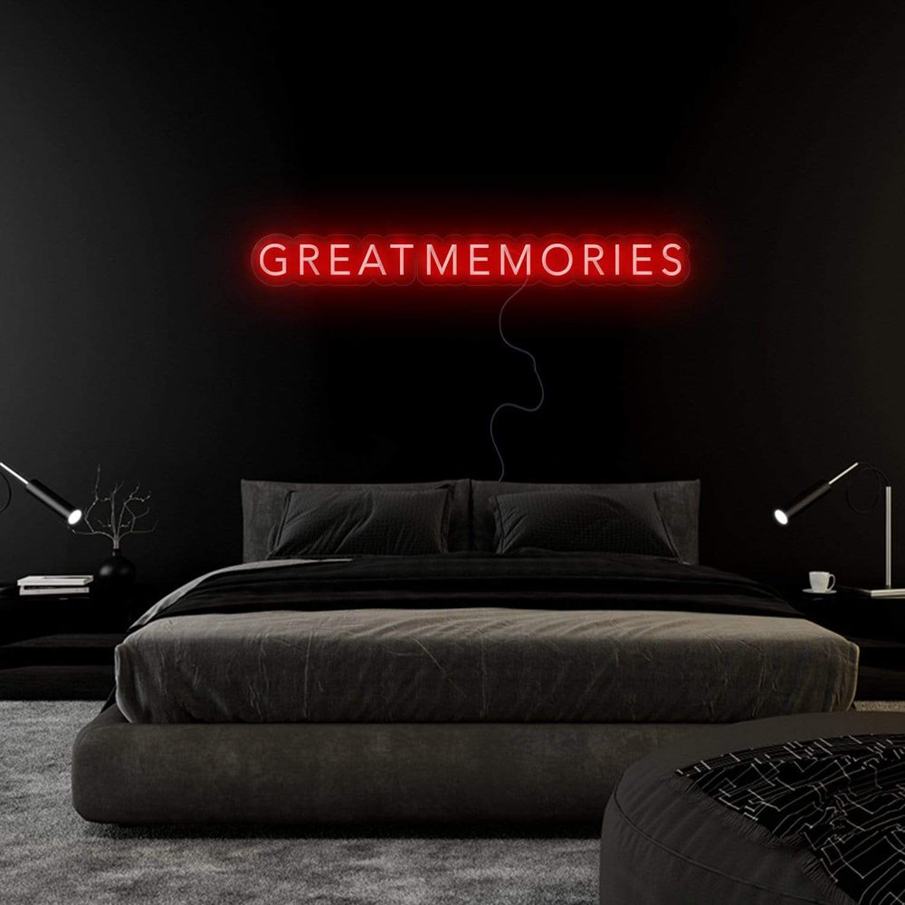 "Great Memories" Neon Sign Schriftzug - NEONEVERGLOW