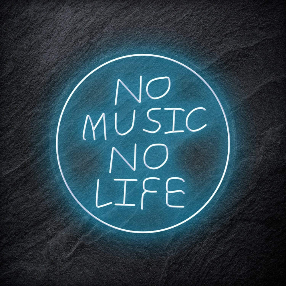 "No Music No Life" Neon Schriftzug Sign - NEONEVERGLOW