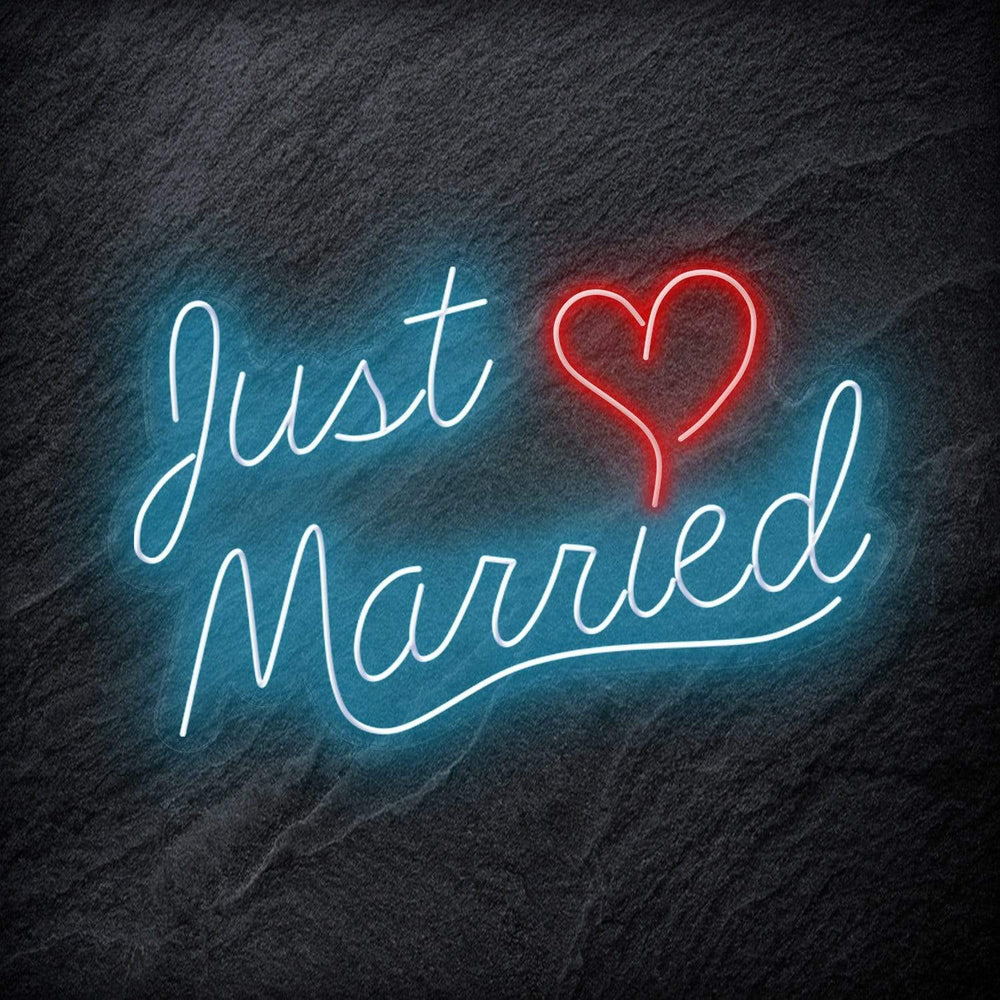 "Just Married" Neon Schriftzug - NEONEVERGLOW