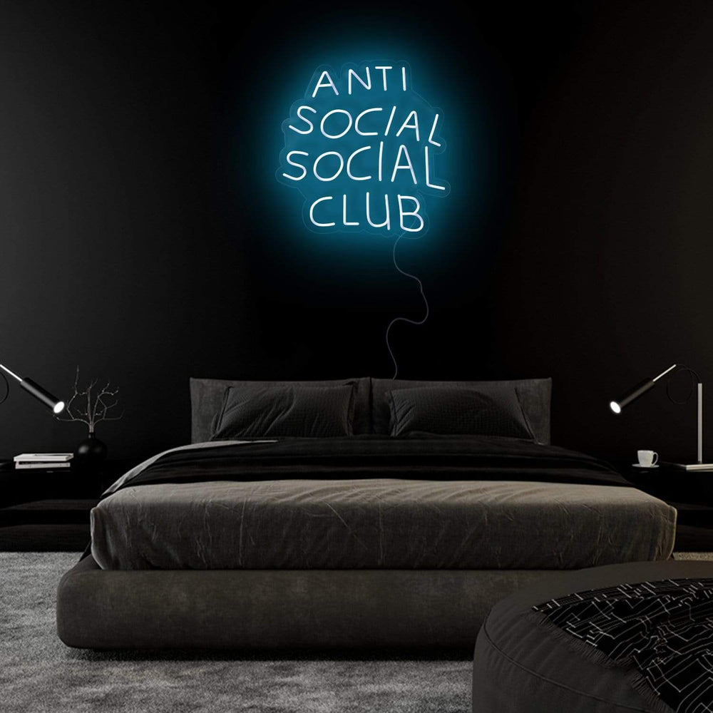 "Anti Social Club" Neon Sign Schriftzug - NEONEVERGLOW