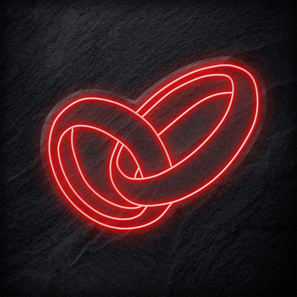 "Ringe Hochzeit" Neon Schild - NEONEVERGLOW