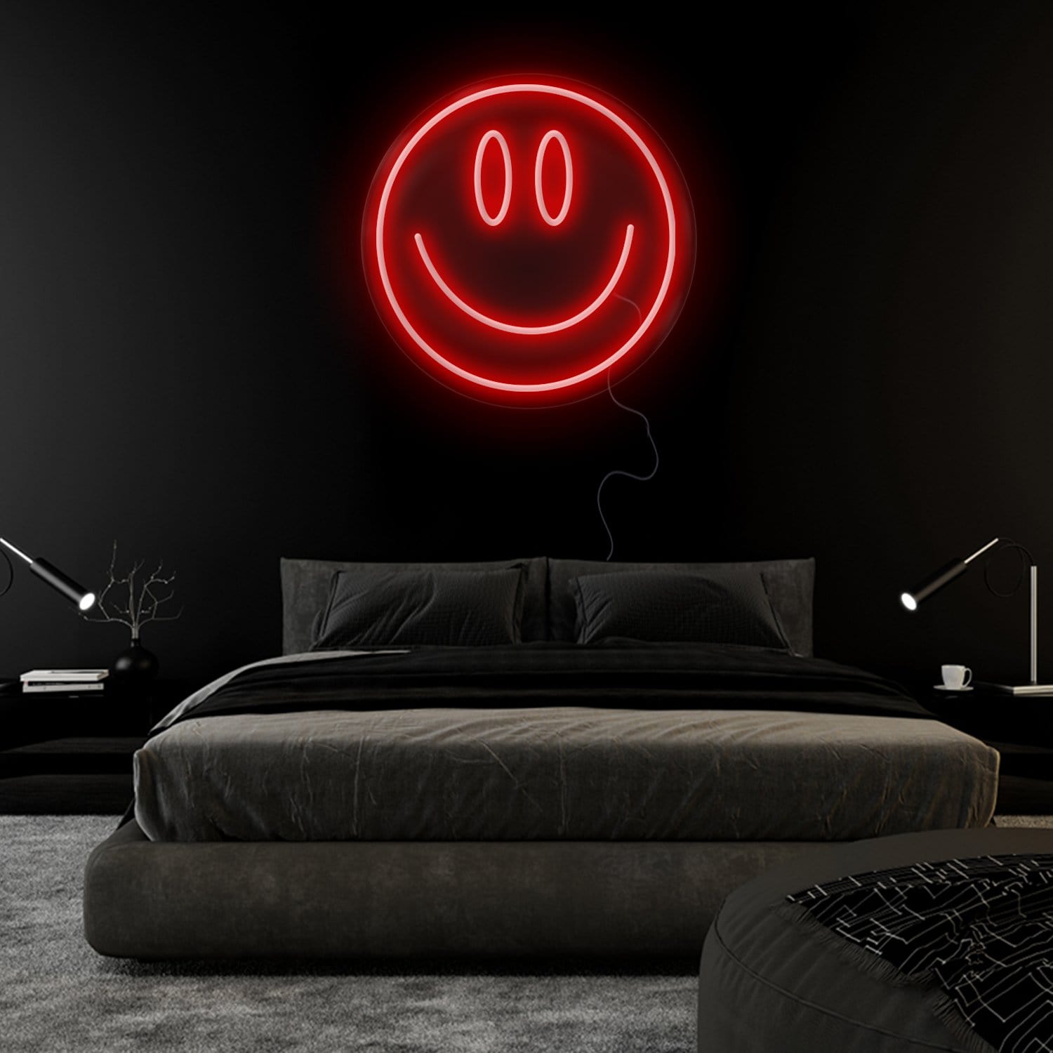 "Smile Lächeln" LED Neonschild Sign Schriftzug - NEONEVERGLOW