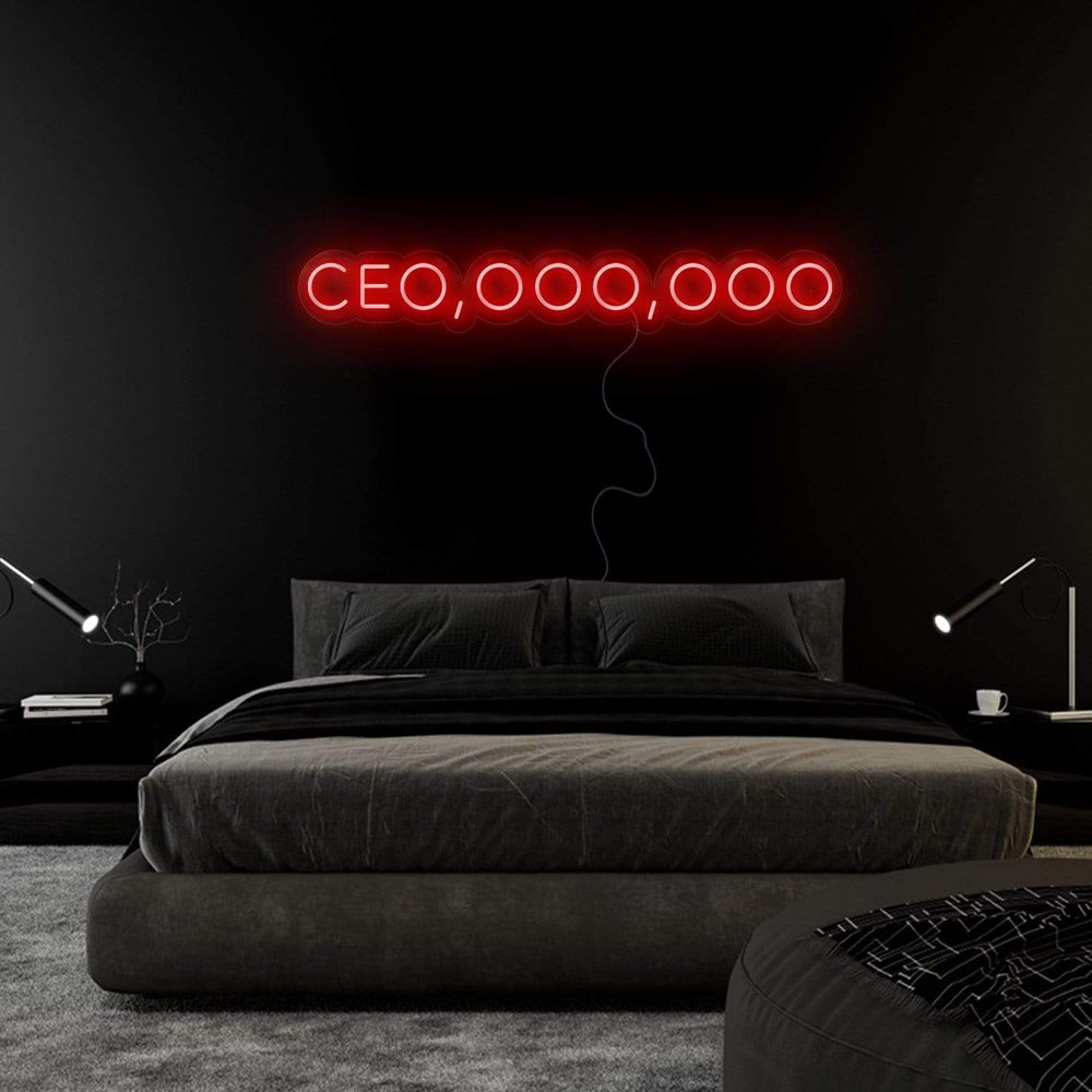 " Ceo,ooo,ooo" Neon Sign Schriftzug - NEONEVERGLOW