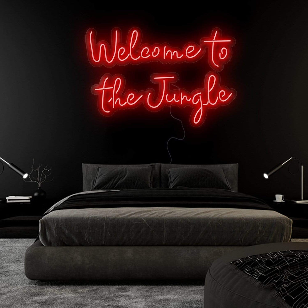 "Welcome To The Jungle" Neonschild Sign Schriftzug - NEONEVERGLOW