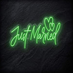"Just Married" LED Neonschild - NEONEVERGLOW