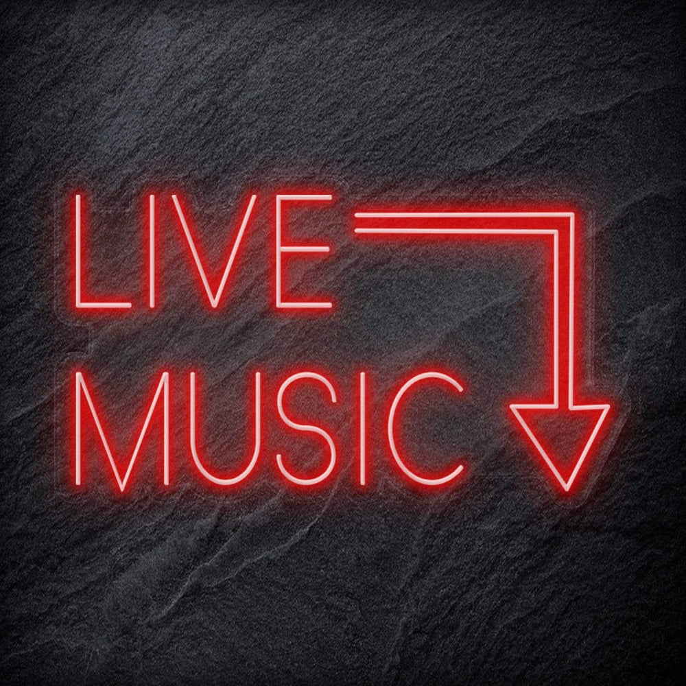 "Live Music" Neonschild Sign Schriftzug - NEONEVERGLOW