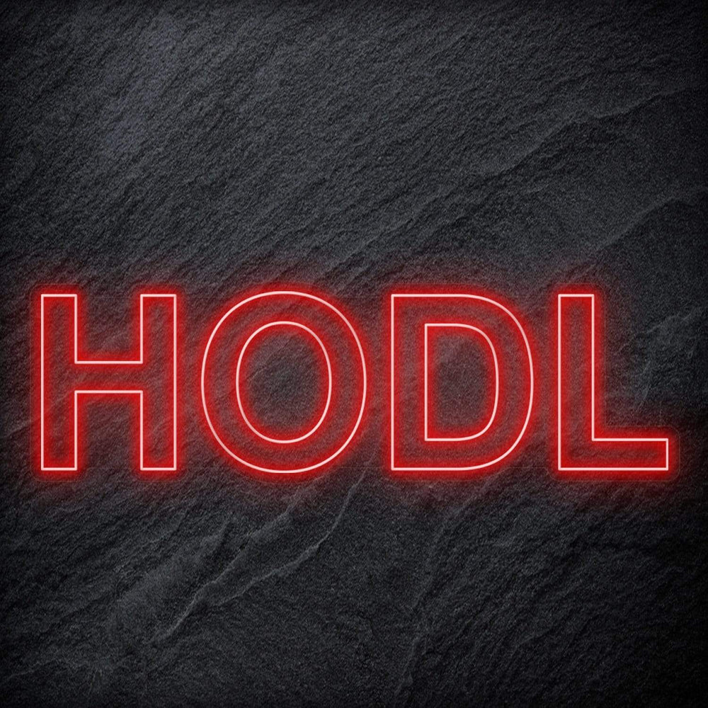 "HODL" Neon Schriftzug - NEONEVERGLOW