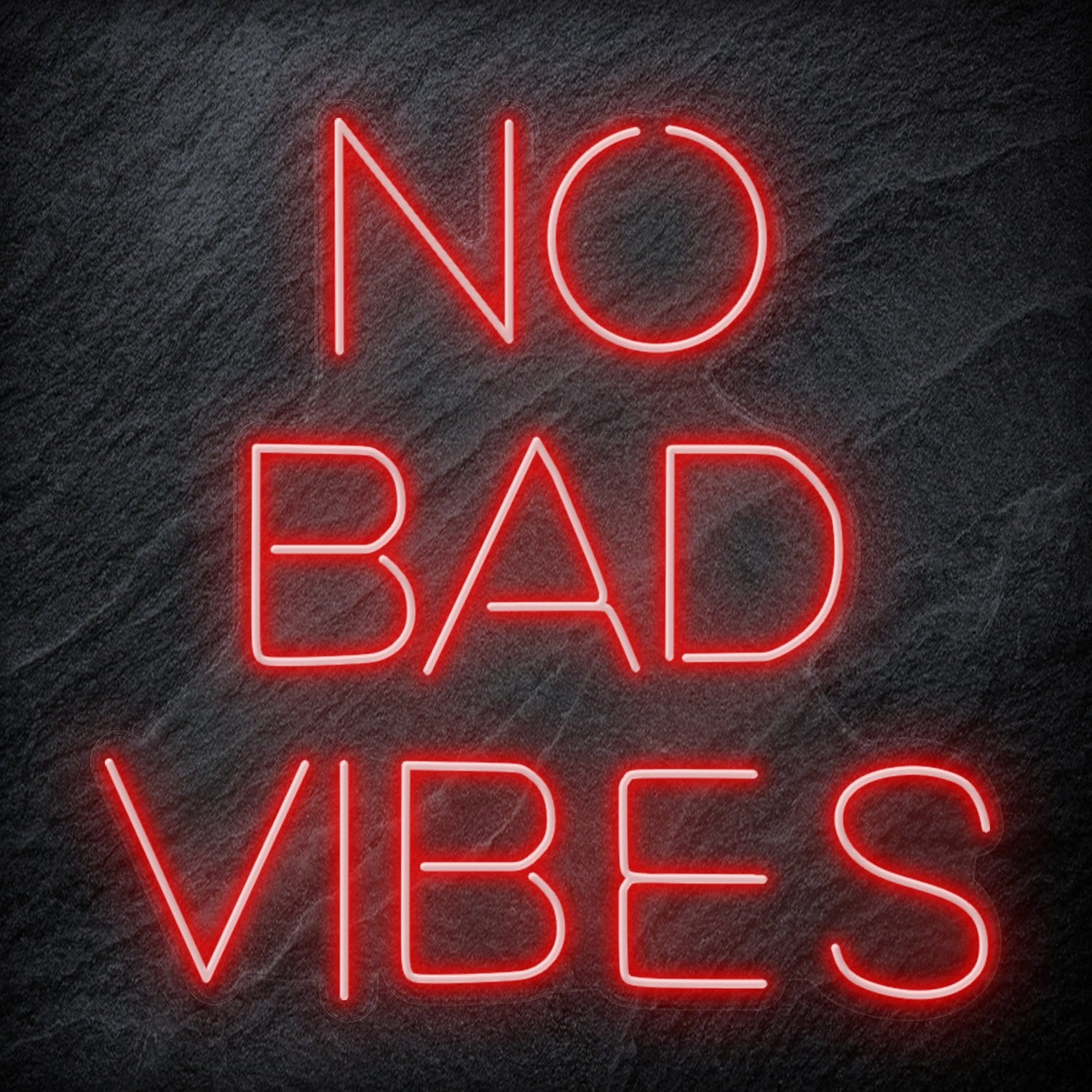 "No Bad Vibes" LED Neon Schriftzug Sign - NEONEVERGLOW