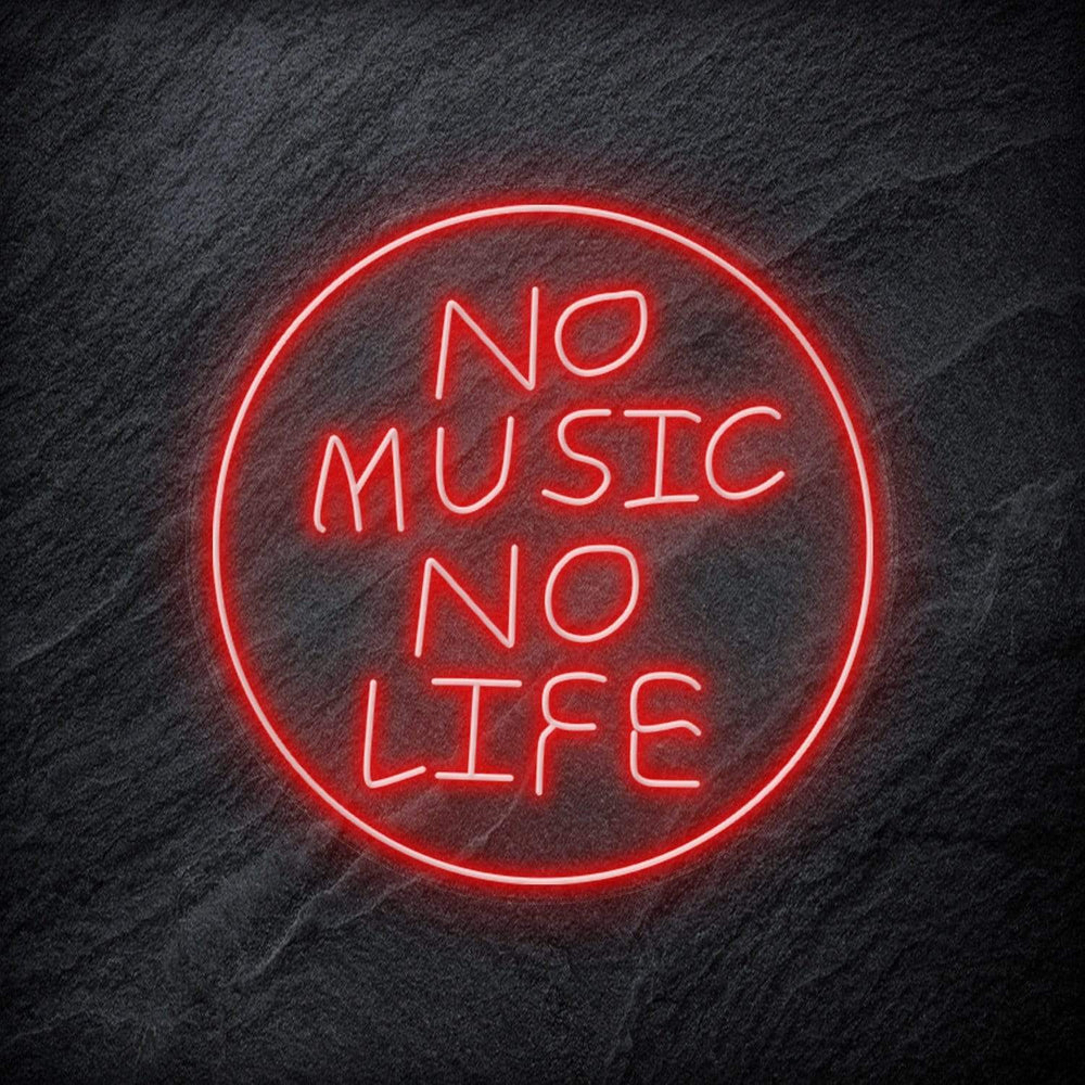 "No Music No Life" Neon Schriftzug Sign - NEONEVERGLOW