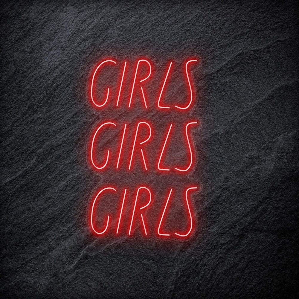 "GirlsGirlsGirls" Neonschild - NEONEVERGLOW