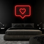 "Heart Herz Like" LED Neonschild Sign Schriftzug - NEONEVERGLOW