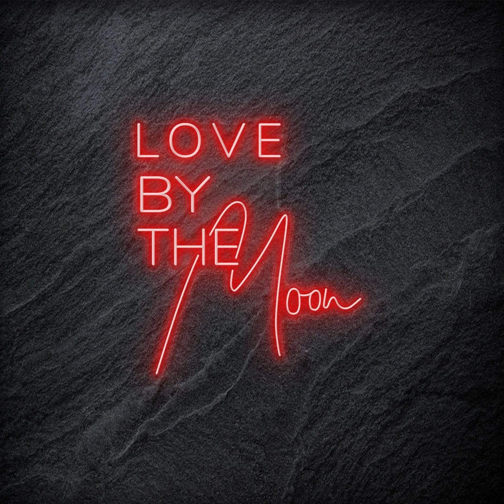 "Love by The Moon" Neon Schriftzug - NEONEVERGLOW