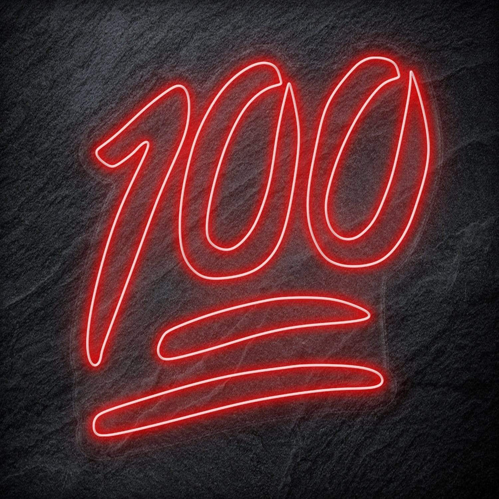 "100" Neon Schriftzug - NEONEVERGLOW