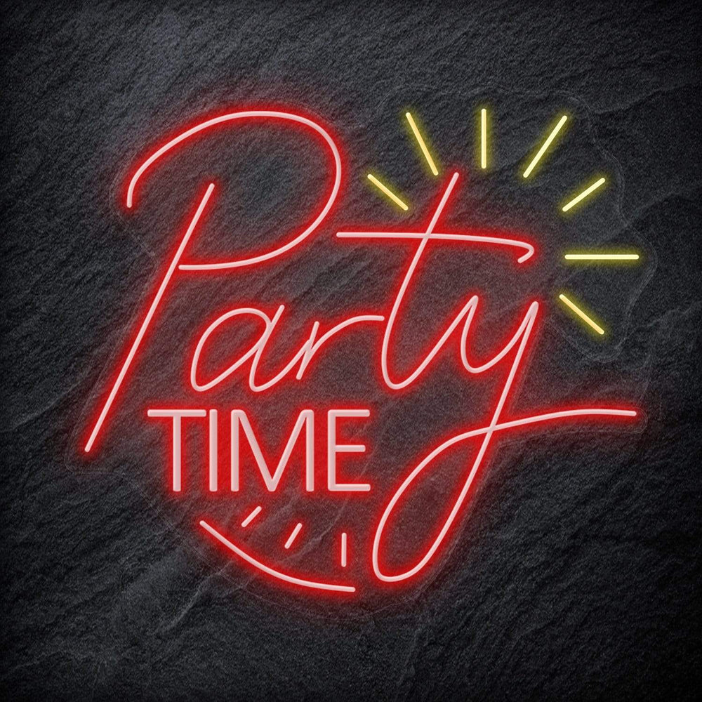 "Party Time" Neonschild Sign Schriftzug - NEONEVERGLOW