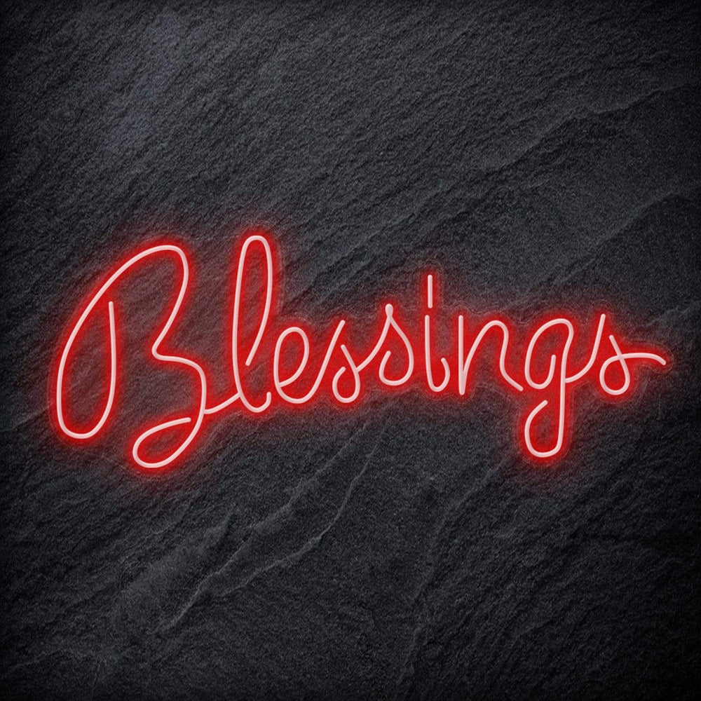 "Blessings" Neon Sign Schriftzug - NEONEVERGLOW