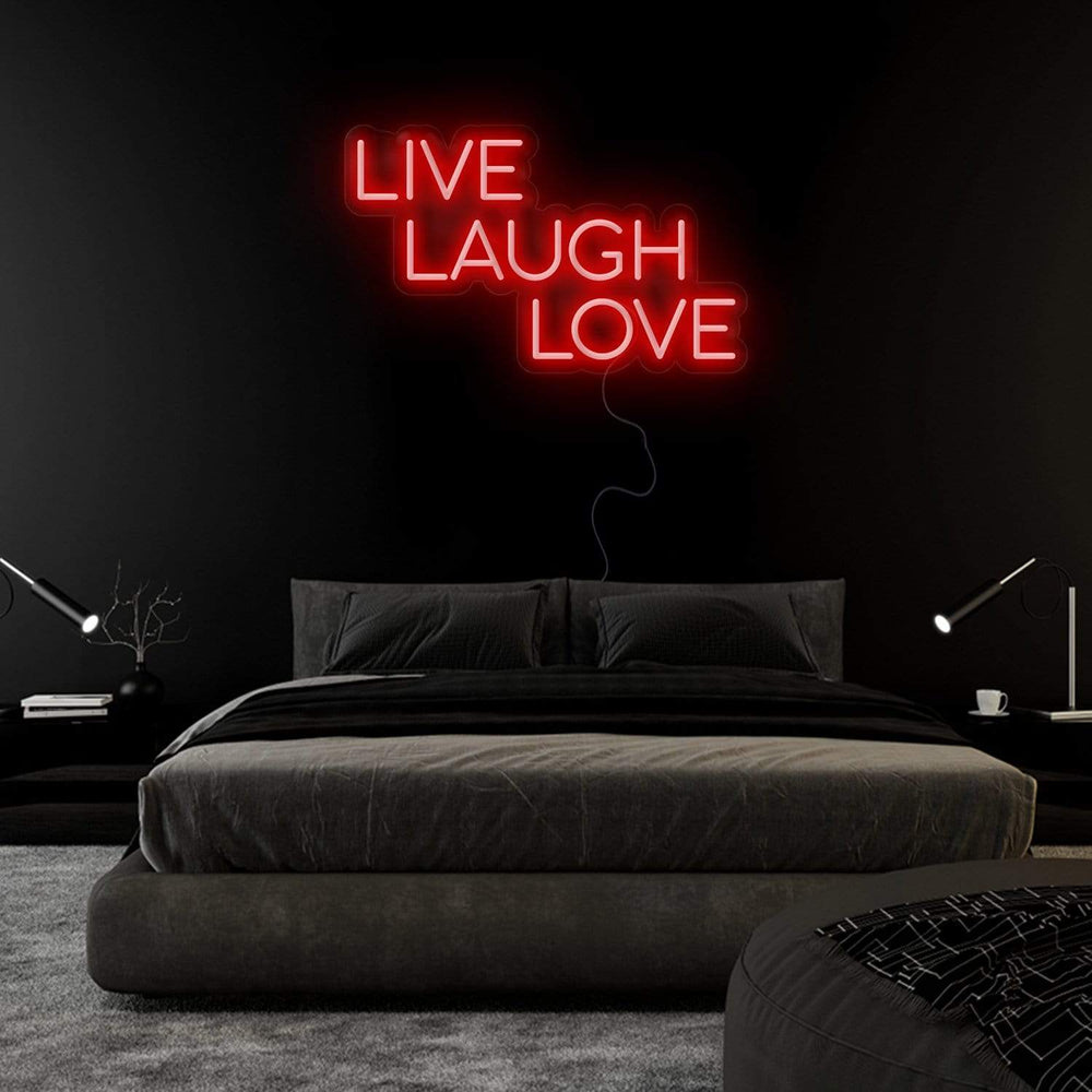 "Live Laugh Love" Neon Sign Schriftzug - NEONEVERGLOW